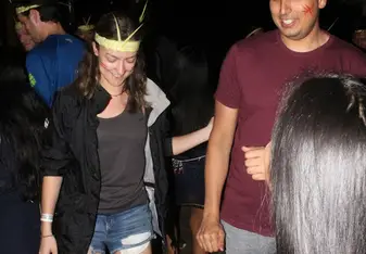 Amazon tribe taught us a traditional dance