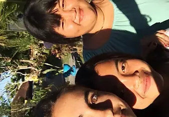a picture of two of my students and me