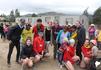 Taking lots of pictures with the community on our last day