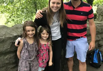 This is me with my host family!!