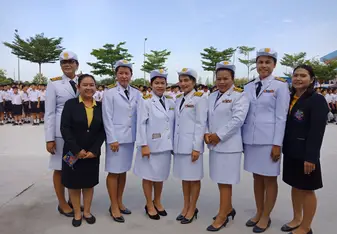 My co-teachers during the birthday celebration of King Maha Vajiralongkorn