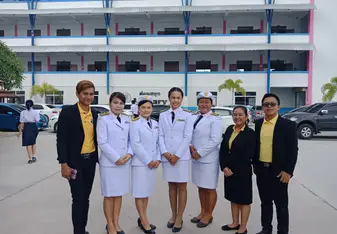 With my co-teachers during the Birthday Celebration of His Majesty King Maha Vajiralongkorn (Rama X)