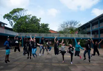 We have a blast out at schools