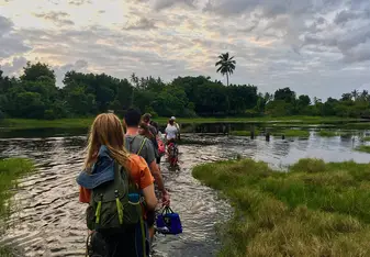 Crossing a River in Stahabu
