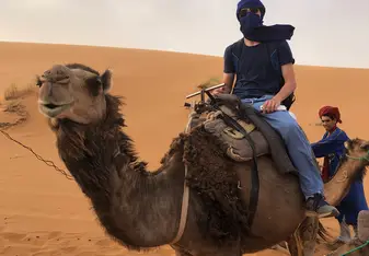 Me on a camel in the Sahara. 