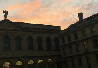 The gorgeous view on campus