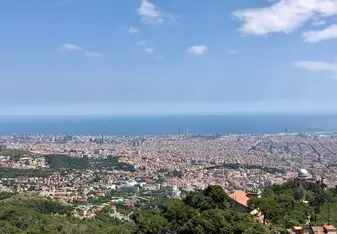 View of Barcelona from Tibidabo mountain