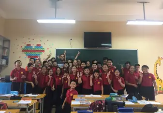 With my students!