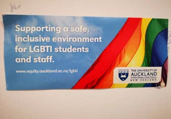rainbow flag sign