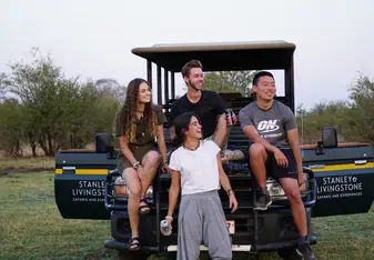 with my friends and the game drive car