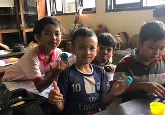 School children.