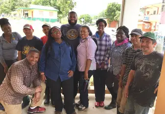 Our Cohort with the Farmers on our last day with them