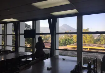The view from the library at the Institute for Human Rights