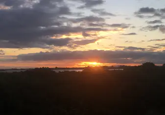 Sunset right outside of Auckland