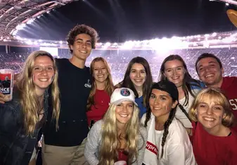 My IES classmates and I cheering on the France national soccer team against Ireland!