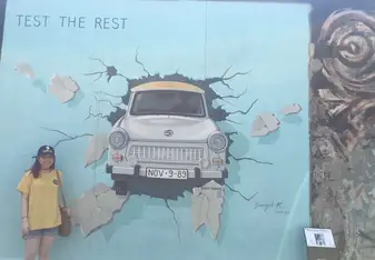 Part of the remnants of the Berlin Wall