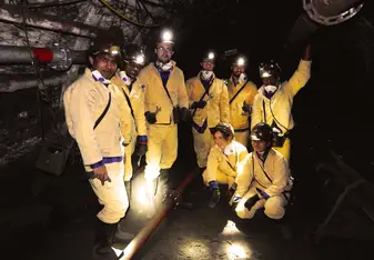 300m deep in a Coal mine, Poland