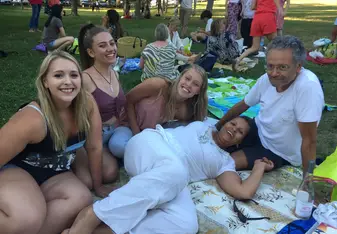 People having picnic at the park.