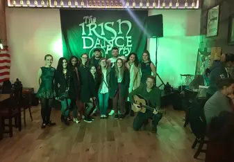 Getting down with some Irish dancing 