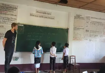 Teaching English in a small village near Vang Vieng