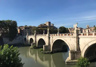 This beautiful bridge is located in front of the Sant'Angelo's Castle and a 3 min walk to the San Peter's Square, in the Vatican. 