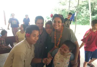 This picture was taken on my last day of volunteer project.  When the picture was taken i was smiling but 20 minutes later i start crying because i was so sad to leave the school and the kids.