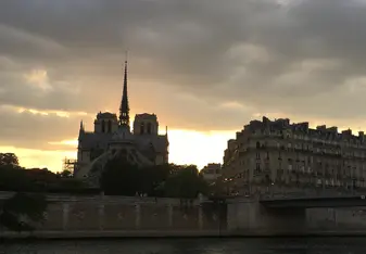 While having a picnic on the Seine, we watched the sun set behind the Notre Dame- a truly magical sight!