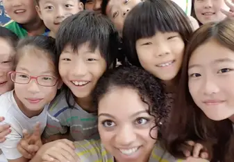English Teacher with her Students