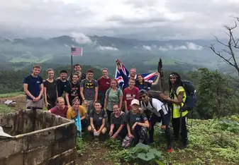Group fundraiser walk from Huay Pakoot to Mae Chaem