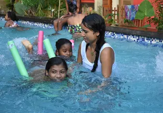 Me during swimming classes!