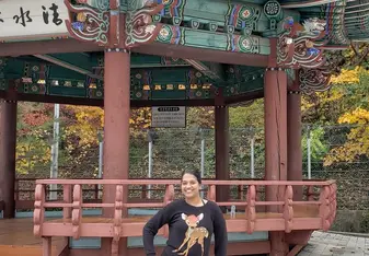 Standing outside of Cheongok Cave