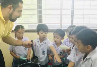 Cooking with my class!