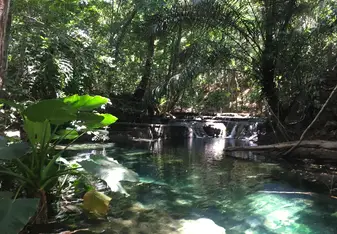 Moyo island waterfall 