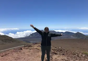 Beautiful view above the clouds in Maui!