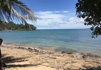 Turtle beach, around the coast, on the walk to Ampangorino