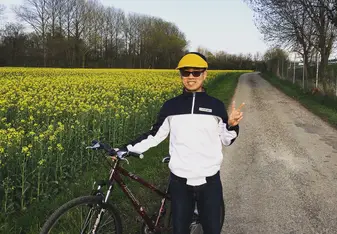 Cycling near Lyon, France