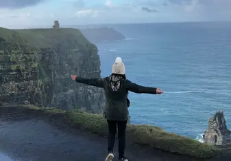 So here I am on the Cliffs of Moher!