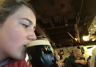 Sorry for the upside down picture, but I'm drinking Guinness