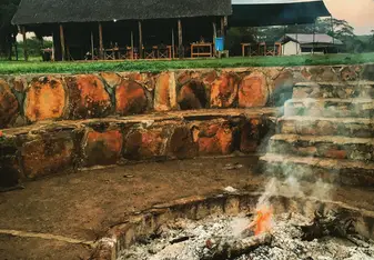 The campfire at Mpala Research Center