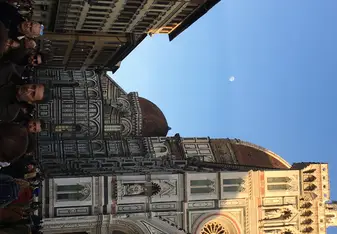 A photo of the Duomo in the evening