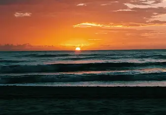 Sunrise on the beach in Broadbeach