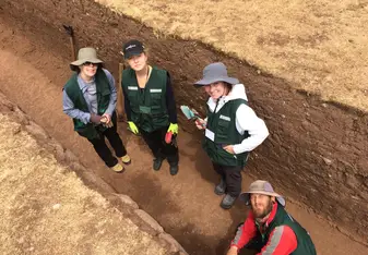 In the trench
