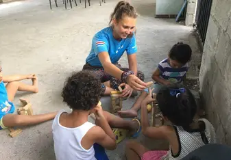 Whether you are doing crafts, playing games or teaching English the students are always having so much fun