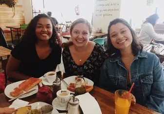 Enjoying one last brunch at a popular spot in Granada