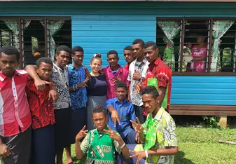 My students in their Bula wear for the goodbye and thank you ceremony