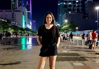 In the city