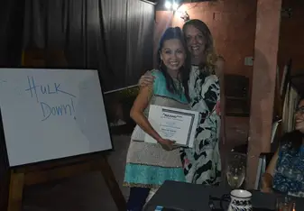 Shalla Art (me) with our super duper instructor, Karen Wilke