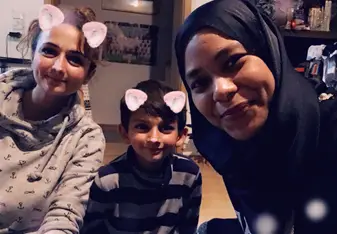 With my lovely host family (: 
