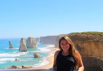 12 Apostles rock formations located on the Great Ocean Road.