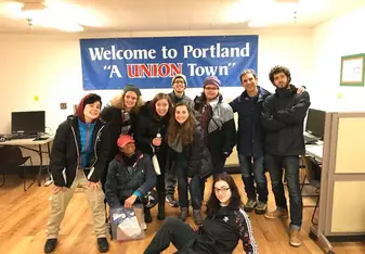 Tivnu cohort 4 participants canvas to pass a health care bill in Portland, Oregon